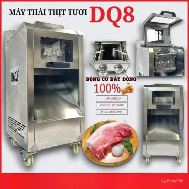 Máy Thái Thịt DQ8 Chính Hãng ( MÔ TƠ 100% ĐỒNG )