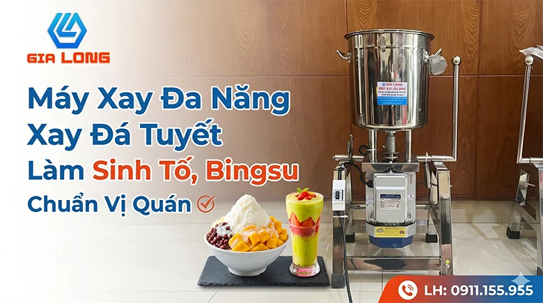 Máy Xay Đa Năng Xay Đá Tuyết Làm Sinh Tố, Bingsu Chuẩn Vị Quán