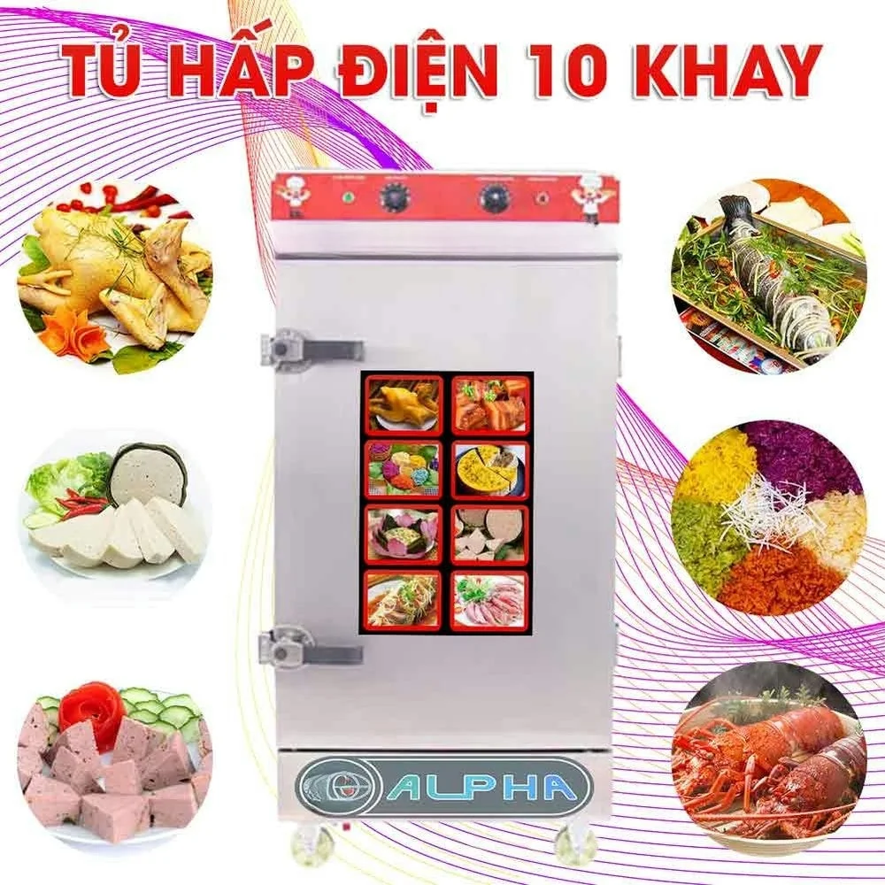 Tủ nấu cơm - Máy hấp giò chả 10 khay