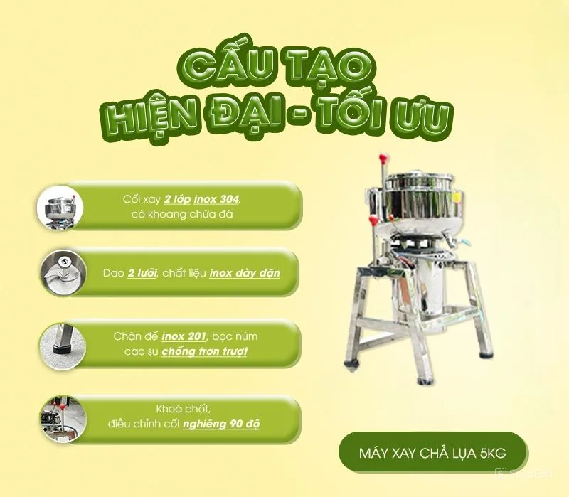 Máy xay giò chả 5kg